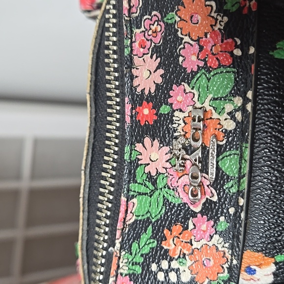 Coach Black Floral Handbag - Picture 4 of 17